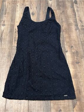 Hollister Blue Floral Lace Overlay Short Dress Size 1
